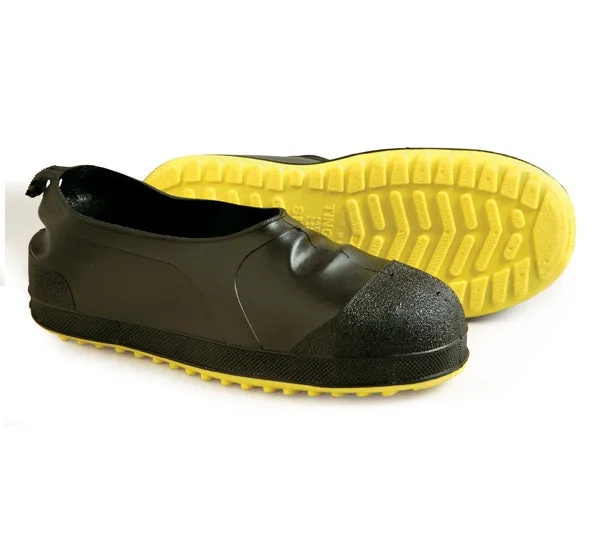 Men's work & safety boots with a gusseted tongue to keep out debrisTingley Steel Toe PVC Overshoes/Overboots Men's work & safety boots with a gusseted tongue to keep out debrisTingley Steel Toe PVC Overshoes/Overboots