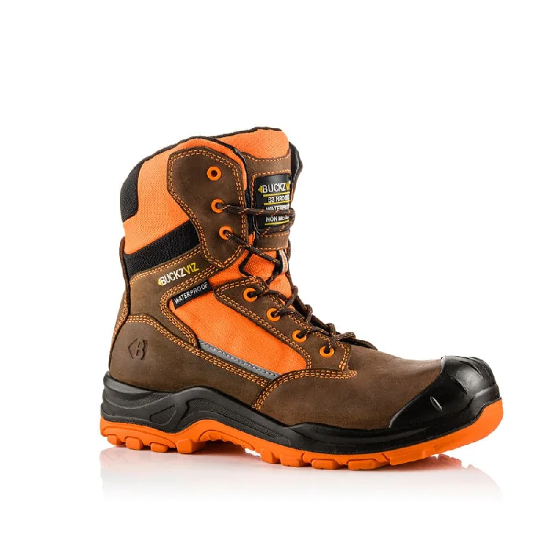 Men's heat - resistant work & safety boots for foundry jobsBuckler BVIZ1 S3 360° High Visibility Metal Free Waterproof Safety Lace/Zip Boot Men's heat - resistant work & safety boots for foundry jobsBuckler BVIZ1 S3 360° High Visibility Metal Free Waterproof Safety Lace/Zip Boot