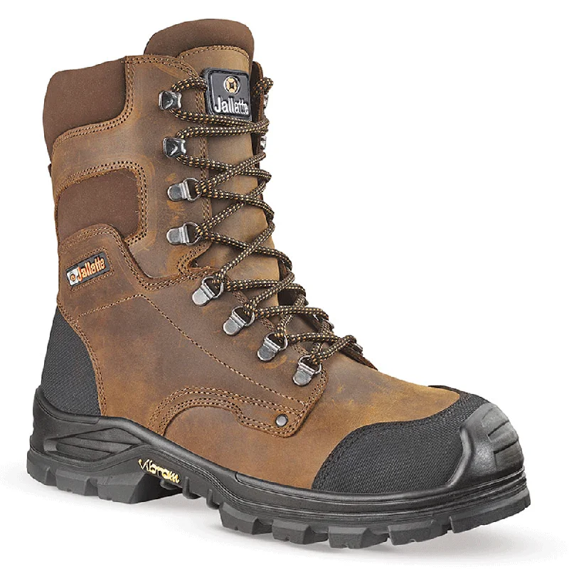 Men's work & safety boots with a gusseted tongue to keep out debrisJallatte Jalhickory SAS S3 CI SRC Water-Repellent Safety Work Boot Men's work & safety boots with a gusseted tongue to keep out debrisJallatte Jalhickory SAS S3 CI SRC Water-Repellent Safety Work Boot