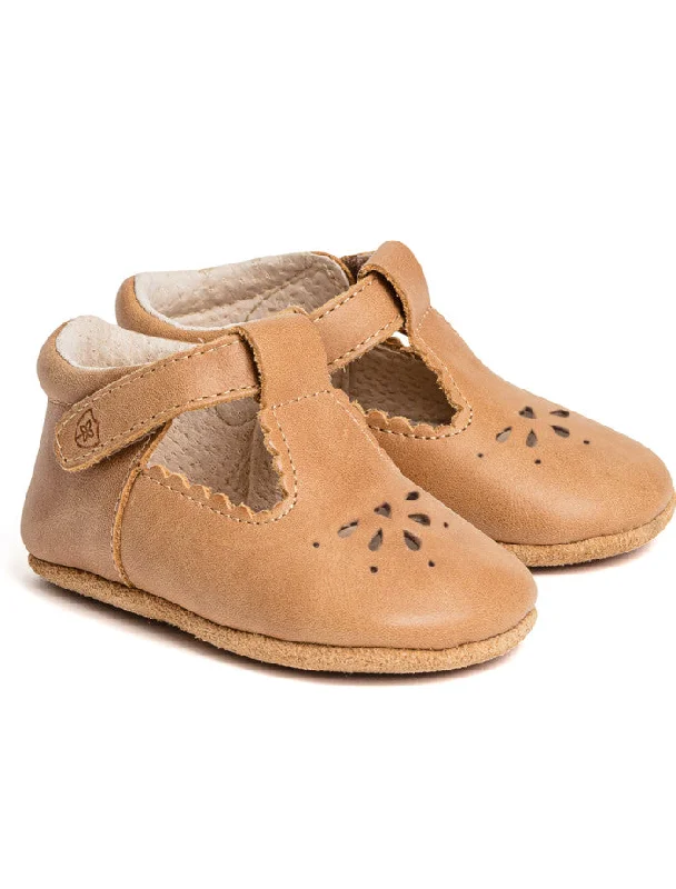 Men's cushioned heel booties to reduce impactPretty Brave Morgan Tan Tbar