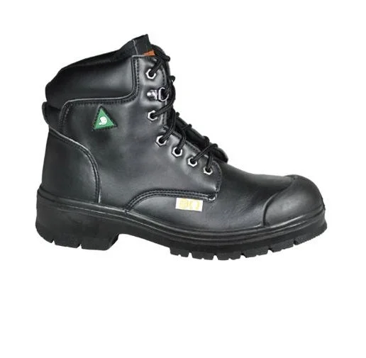 Men's non - metallic work & safety boots for airport security jobsNAT'S Laced Black Work Boots 6" Men's non - metallic work & safety boots for airport security jobsNAT'S Laced Black Work Boots 6"