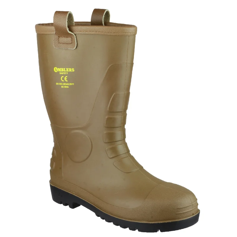 Men's work & safety boots with a breathable waterproof membrane like Gore - TexAmblers FS95 Rigger Safety Wellington Boots