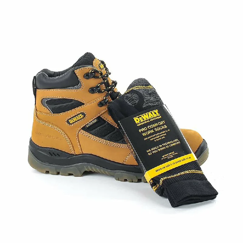 Men's waterproof steel - toe work & safety boots for wet environmentsDeWalt Harwich Waterproof Safety Work Boot inc Work Socks Men's waterproof steel - toe work & safety boots for wet environmentsDeWalt Harwich Waterproof Safety Work Boot inc Work Socks