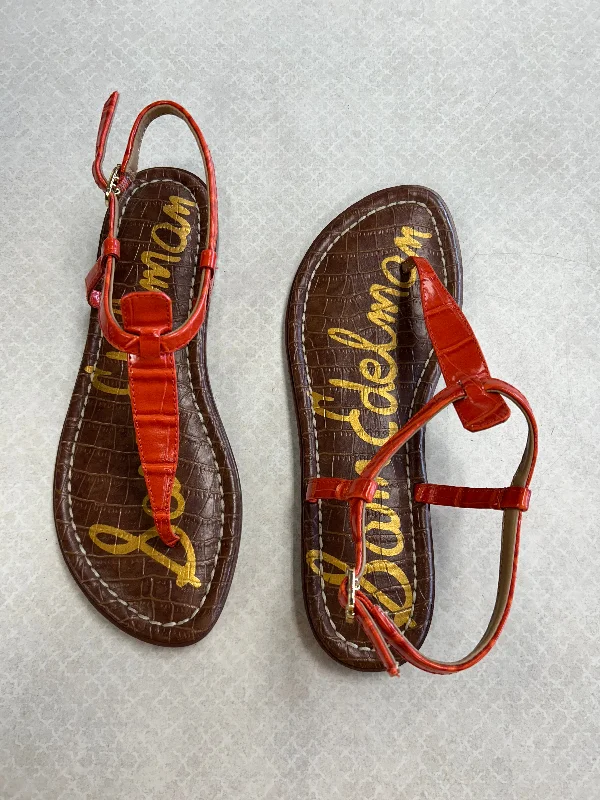 Men's sandals with a rubber sole for traction Men's sandals with a rubber sole for traction Sandals Flats By Sam Edelman In Orange, Size:7 Men's sandals with a rubber sole for traction Men's sandals with a rubber sole for traction Sandals Flats By Sam Edelman In Orange, Size:7