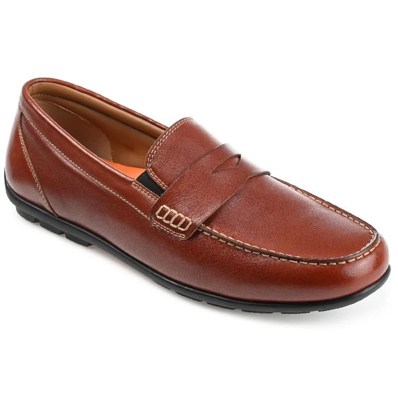 Men's loafers with a perforated leather upper for ventilation Men's loafers with a perforated leather upper for ventilation Thomas & Vine Woodrow Driving Loafer