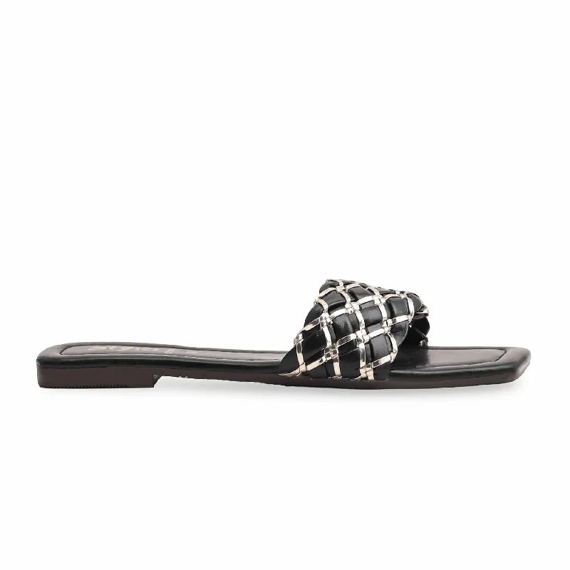Men's slippers with a Velcro closure for easy on and off Black Casual Slipper CL1904 Men's slippers with a Velcro closure for easy on and off Black Casual Slipper CL1904