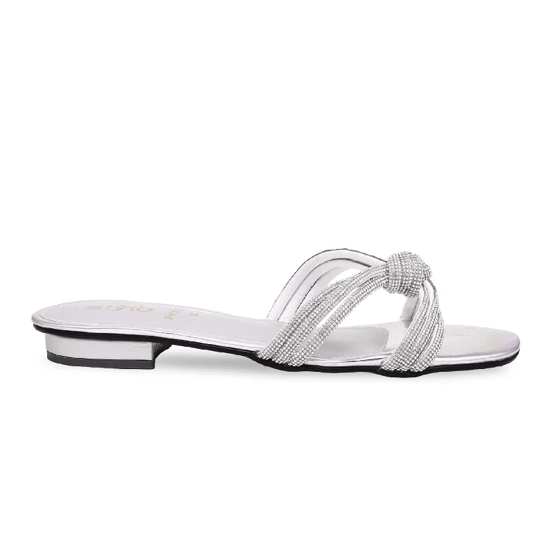 Men's slippers with a memory foam insole Silver Fancy Slipper FN7856