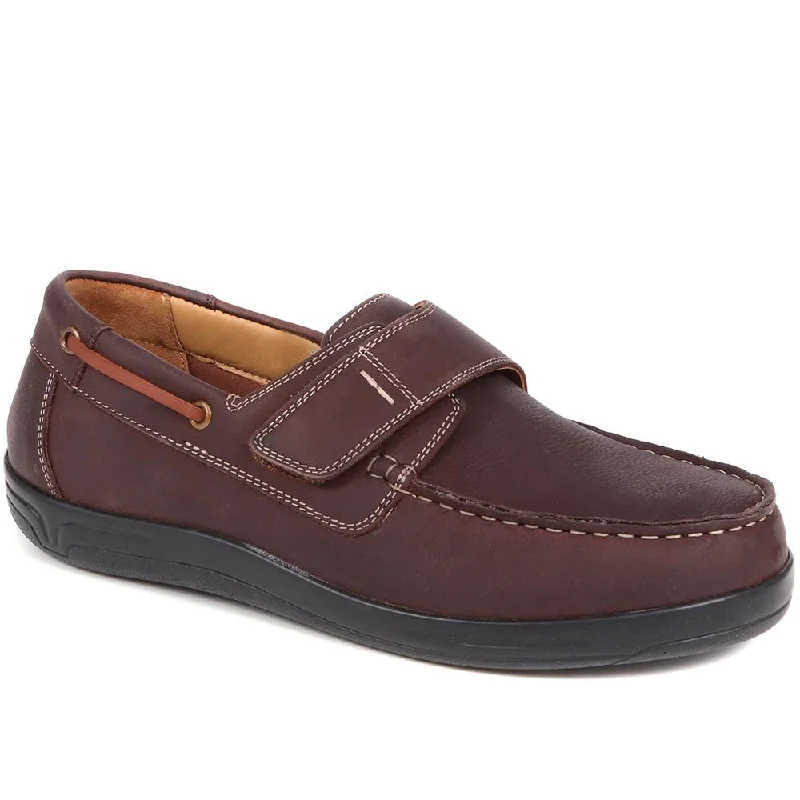 Men's casual shoes with a soft insole for cushioning Extra Wide Fit Touch-Fasten Boat Shoes - ARTURO / 323 741 Men's casual shoes with a soft insole for cushioning Extra Wide Fit Touch-Fasten Boat Shoes - ARTURO / 323 741