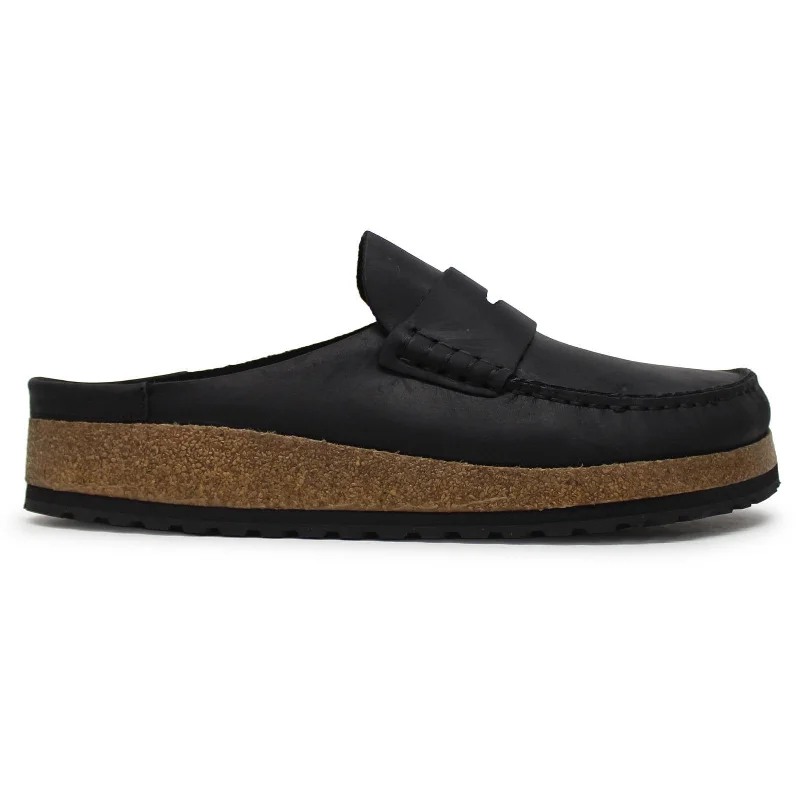 Men's casual shoes with a padded heel for comfort Birkenstock Naples Oiled Leather Unisex Clog Shoes Men's casual shoes with a padded heel for comfort Birkenstock Naples Oiled Leather Unisex Clog Shoes