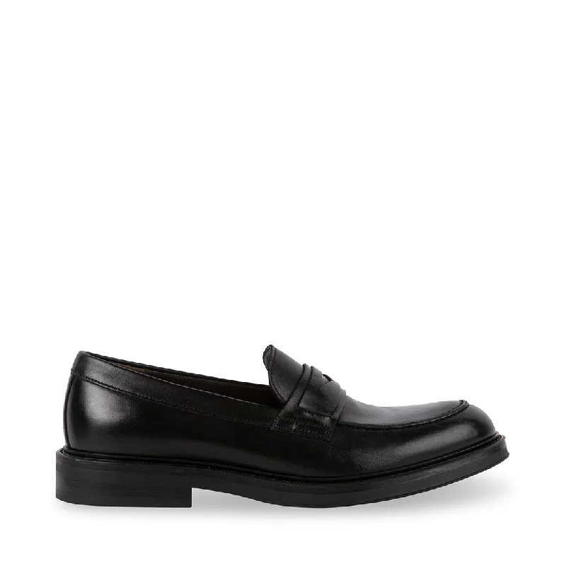 Men's loafers with a moc - toe design Men's loafers with a moc - toe design ISADOR BLACK LEATHER Men's loafers with a moc - toe design Men's loafers with a moc - toe design ISADOR BLACK LEATHER