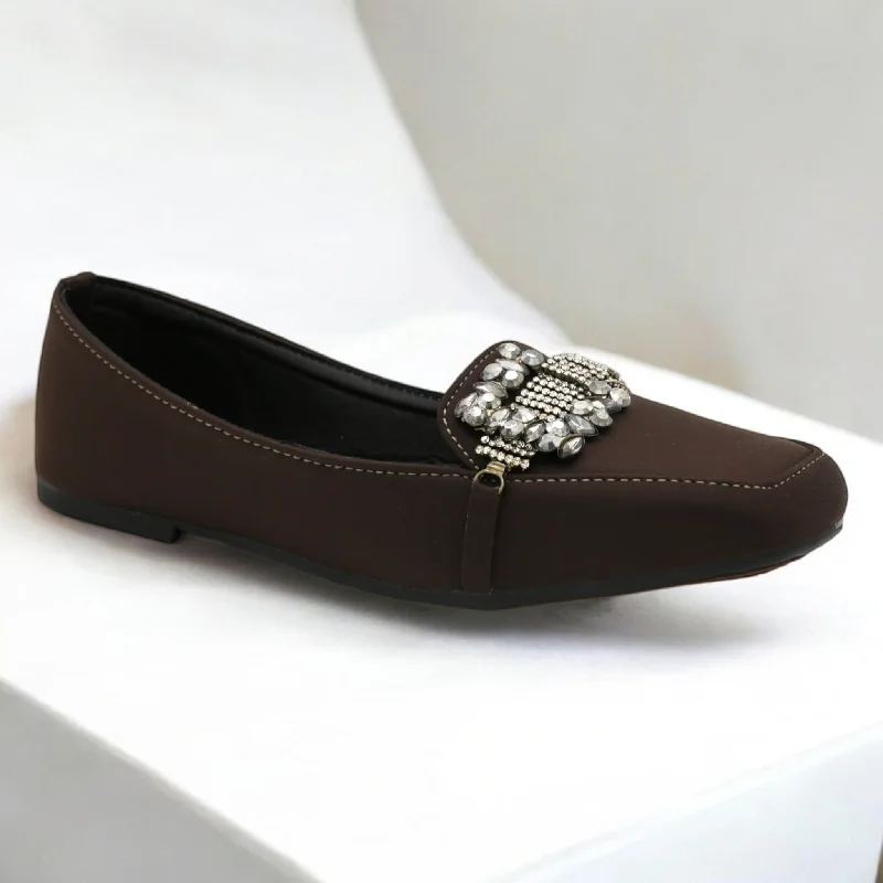 Leather men's slippers with a mule style M0520 flat pump