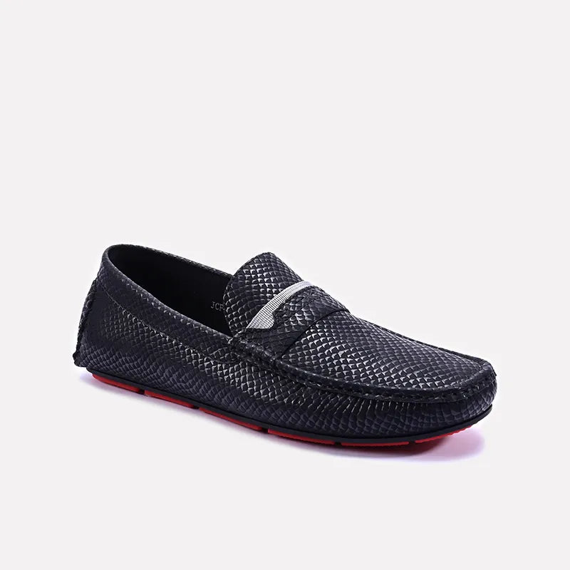 Men's loafers with a leather lining for comfort Men's loafers with a leather lining for comfort Black Textured Loafers Men 0130937 Men's loafers with a leather lining for comfort Men's loafers with a leather lining for comfort Black Textured Loafers Men 0130937