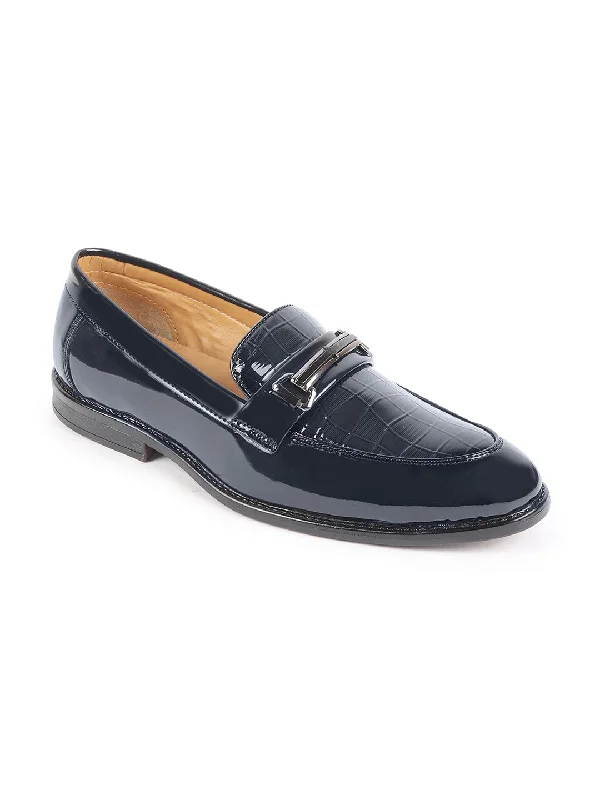 Men's casual shoes with a low - profile design Men Blue Casual Patent Leather Slip-On Loafers Men's casual shoes with a low - profile design Men Blue Casual Patent Leather Slip-On Loafers