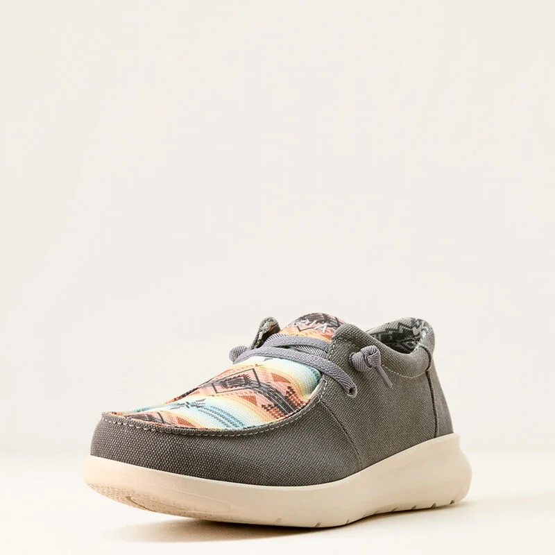 Men's casual shoes with a thick sole for added height Ariat Men's Hilo Casual Shoe in Charcoal/Salado Sunset Men's casual shoes with a thick sole for added height Ariat Men's Hilo Casual Shoe in Charcoal/Salado Sunset