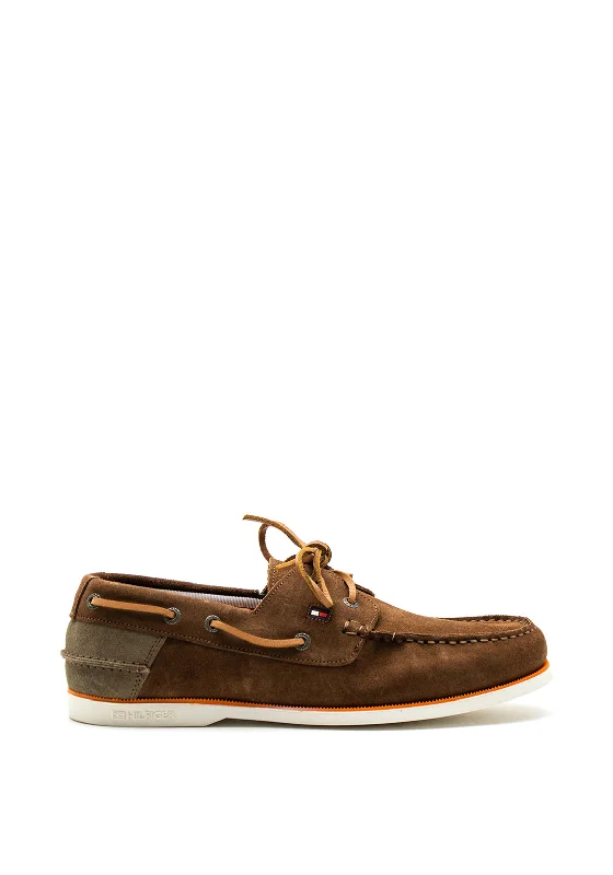 Men's casual sneakers with a mesh upper Tommy Hilfiger Mens Suede Boat Shoes, Brown Men's casual sneakers with a mesh upper Tommy Hilfiger Mens Suede Boat Shoes, Brown