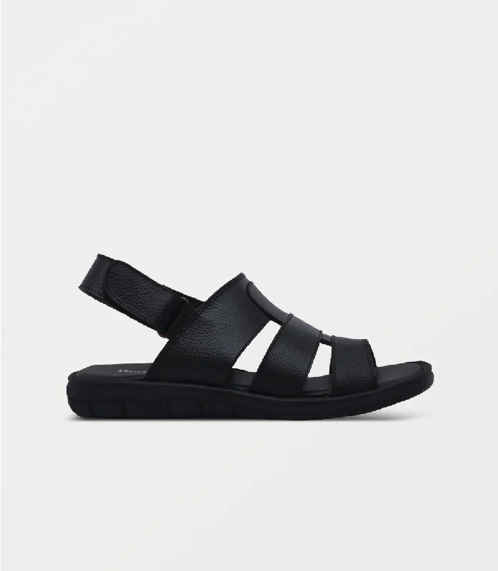 Men's sandals with a buckle closure Men's sandals with a buckle closure BM6821-BLACK-Men Sandals