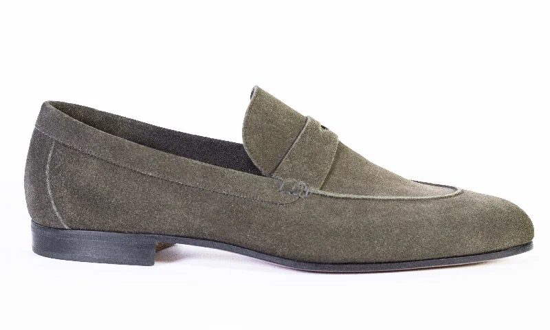 Men's loafers with a moc - toe design Men's loafers with a moc - toe design LOAFER UNLINED WITH PENNY STRAP SUEDE LEATHER Men's loafers with a moc - toe design Men's loafers with a moc - toe design LOAFER UNLINED WITH PENNY STRAP SUEDE LEATHER