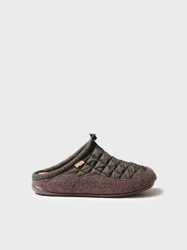 Men's slippers with a wool blend upper for warmth Toni Pons NADIR-UM Mens Caqui