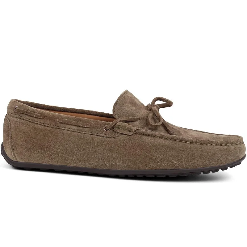 Men's casual shoes with a thick sole for added height Plymouth Leather Moccasins  - PLYMOUTH / 325 094
