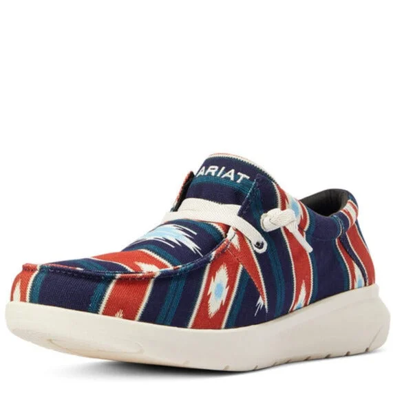 Men's casual shoes with a metallic trim Ariat Men's Hilo Flex Chimayo in Cristo Navy Men's casual shoes with a metallic trim Ariat Men's Hilo Flex Chimayo in Cristo Navy