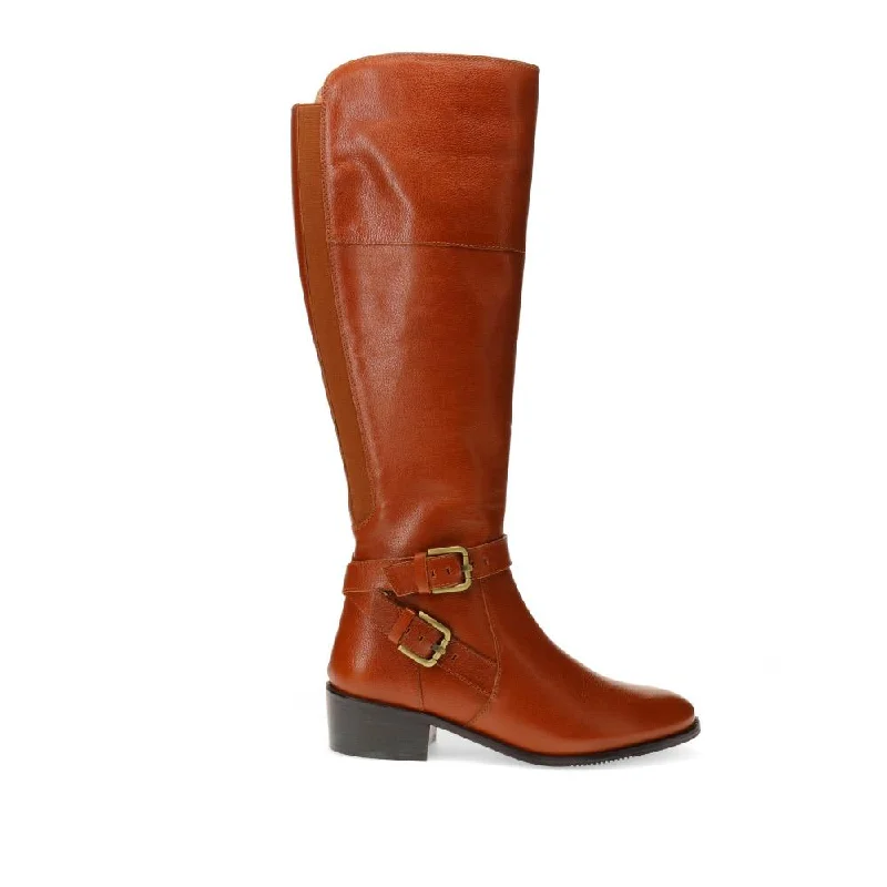 Men's casual shoes with a floral print for a unique style Phoebe Wide Calf Fit Leather Knee Boots - PHOEBEW / 320 896 Men's casual shoes with a floral print for a unique style Phoebe Wide Calf Fit Leather Knee Boots - PHOEBEW / 320 896