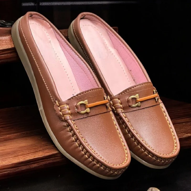 Men's slippers with a pointed toe for a stylish appearance M0416 open back