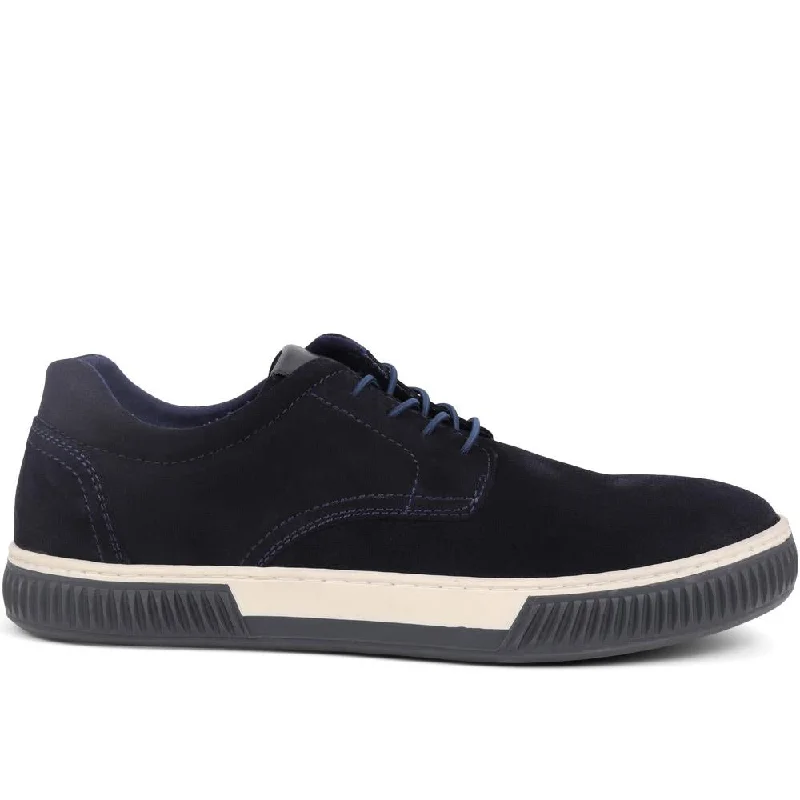 Men's casual shoes with a geometric pattern Seaford Suede Trainers - SEAFORD / 325 136