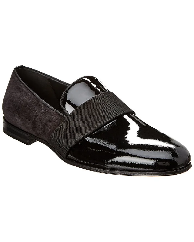 Men's loafers with a moc - toe design Men's loafers with a moc - toe design Ferragamo Patent & Suede Loafer Men's loafers with a moc - toe design Men's loafers with a moc - toe design Ferragamo Patent & Suede Loafer