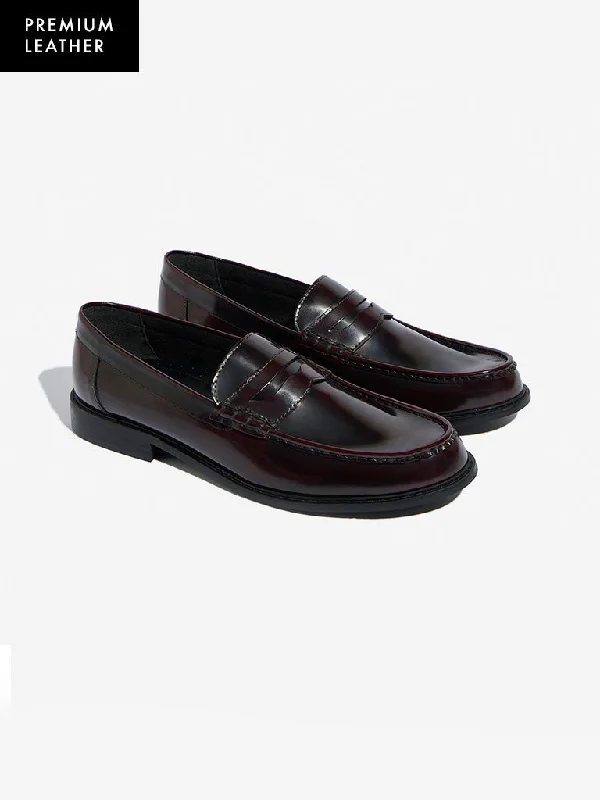 Men's casual sneakers with a mesh upper SOLEPLAY Black Burgundy Loafers