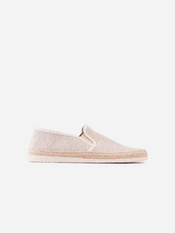 Men's sandals with a contrast stitching detail Men's sandals with a contrast stitching detail Pecan Men's Recycled Cotton Espadrilles | Neutral Men's sandals with a contrast stitching detail Men's sandals with a contrast stitching detail Pecan Men's Recycled Cotton Espadrilles | Neutral
