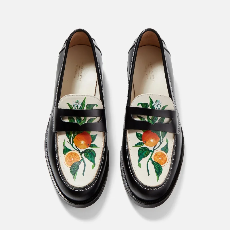 Men's loafers with a pointed toe for a stylish appearance Men's loafers with a pointed toe for a stylish appearance Wilde Hand-Painted Orange Penny Loafer - Men's Men's loafers with a pointed toe for a stylish appearance Men's loafers with a pointed toe for a stylish appearance Wilde Hand-Painted Orange Penny Loafer - Men's
