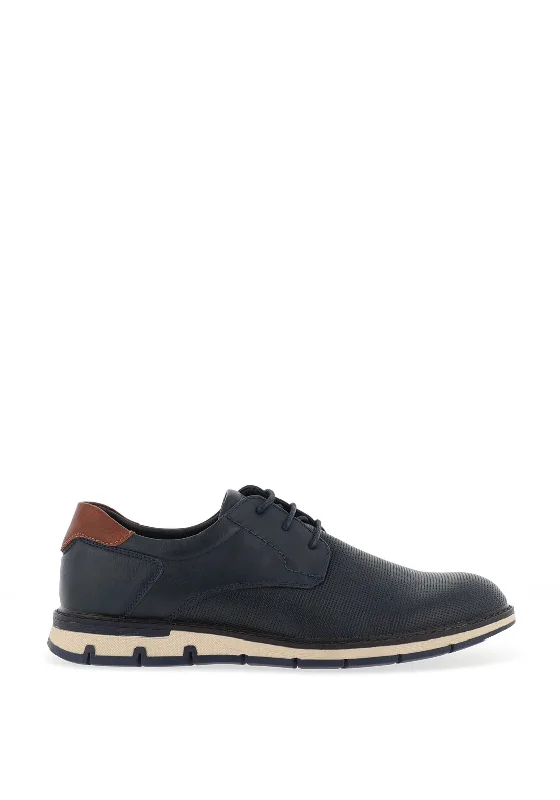 Men's casual shoes with a padded heel for comfort Brent Orewa Casual Laced Shoe, French Blue Men's casual shoes with a padded heel for comfort Brent Orewa Casual Laced Shoe, French Blue