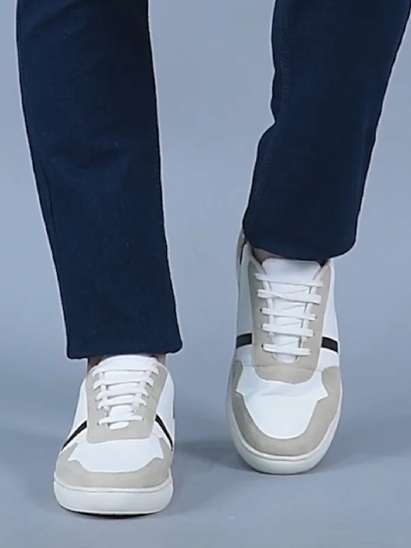 Men's casual sneakers with a mesh upper Men White Stylish Colorblocked Low Top Lace Up Breathable Sneaker Shoes|Comfort|Low Ankle|Casual Outfit Shoe Men's casual sneakers with a mesh upper Men White Stylish Colorblocked Low Top Lace Up Breathable Sneaker Shoes|Comfort|Low Ankle|Casual Outfit Shoe