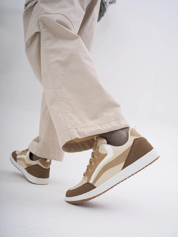 Men's casual shoes with a thick sole for added height Men Beige Colorblocked Low Top Classic Lace-Up Sneaker Shoes|Low Ankle Casual Shoes|All Day Comfortable Sneakers Men's casual shoes with a thick sole for added height Men Beige Colorblocked Low Top Classic Lace-Up Sneaker Shoes|Low Ankle Casual Shoes|All Day Comfortable Sneakers