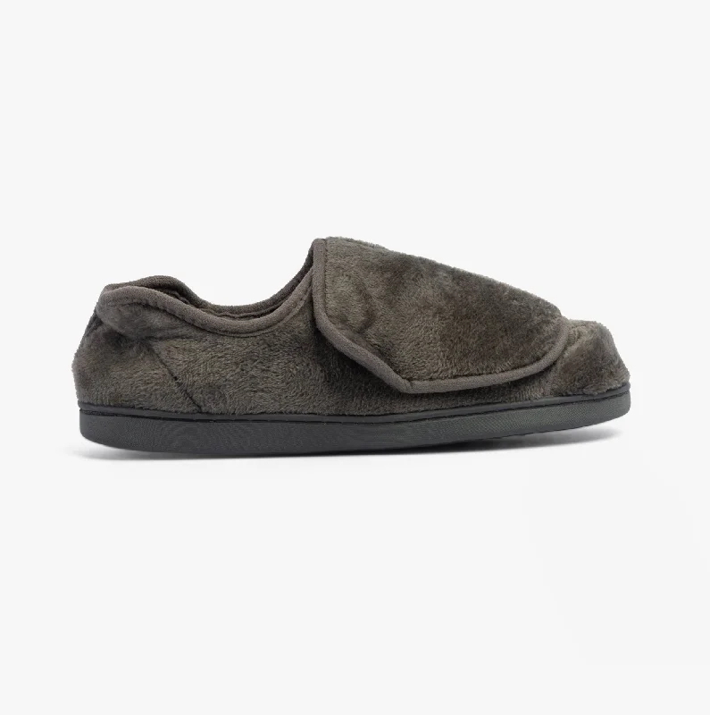 Men's slippers with a breathable fabric upper Dr Keller VELVIT Mens Slippers Grey