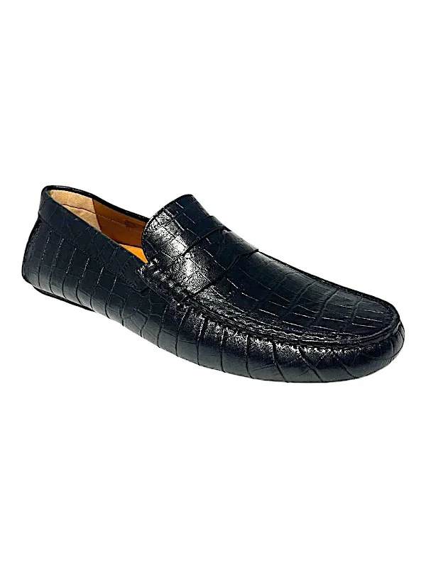Men's loafers with a smooth leather finish Men's loafers with a smooth leather finish Bally Dreamer 6301195 Men's Black Calf Embossed Leather Loafers Men's loafers with a smooth leather finish Men's loafers with a smooth leather finish Bally Dreamer 6301195 Men's Black Calf Embossed Leather Loafers