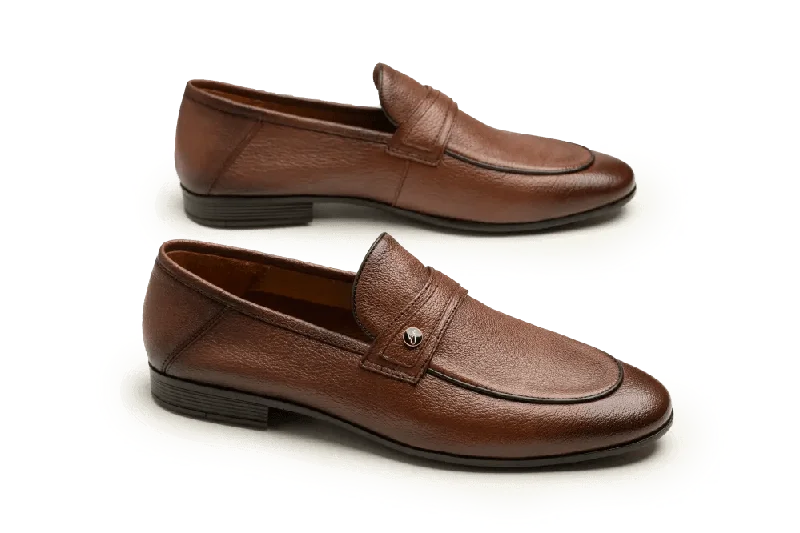 Men's leather loafers with a penny slot Men's leather loafers with a penny slot LOGO 1074 BRM Men's leather loafers with a penny slot Men's leather loafers with a penny slot LOGO 1074 BRM
