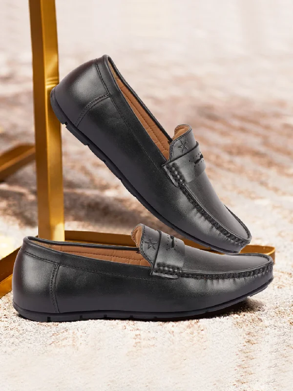 Men's casual shoes with a sporty look and feel Men Black Slip On Hand Stitched Driving Loafers Casual Shoes Men's casual shoes with a sporty look and feel Men Black Slip On Hand Stitched Driving Loafers Casual Shoes