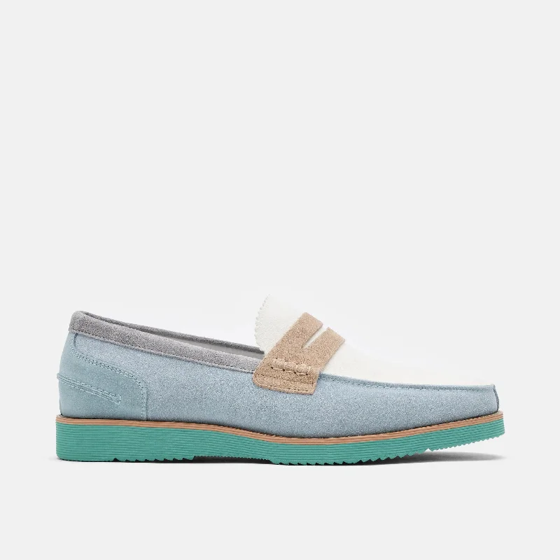 Men's leather loafers with a penny slot Men's leather loafers with a penny slot Abe Blue Mist Colorblock Suede Penny Loafers Men's leather loafers with a penny slot Men's leather loafers with a penny slot Abe Blue Mist Colorblock Suede Penny Loafers
