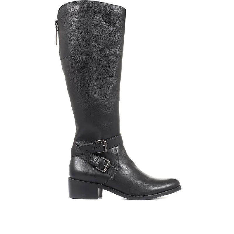 Men's casual shoes with a geometric pattern Phoebe Leather Knee High Boots - PHOEBE / 26334277 Men's casual shoes with a geometric pattern Phoebe Leather Knee High Boots - PHOEBE / 26334277