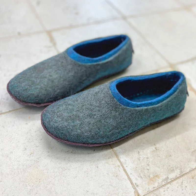 Men's slippers with a pointed toe for a stylish appearance 2in1 - Dual-Layered Felted Wool House Slippers for Men