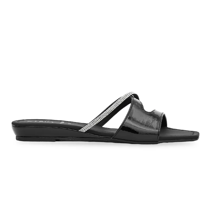 Men's slippers with a memory foam insole Black Formal Slipper FR8200
