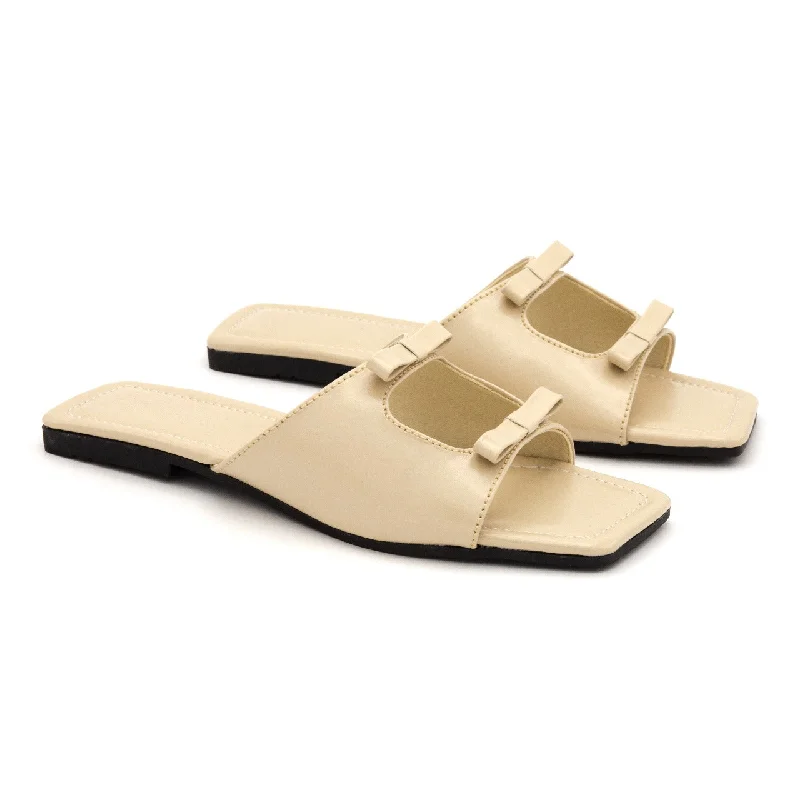 Men's slippers with a shock - absorbing midsole M077 flat slipper