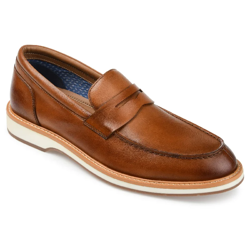 Men's loafers with a perforated leather upper for ventilation Men's loafers with a perforated leather upper for ventilation Thomas & Vine Watkins Embossed Penny Loafer Men's loafers with a perforated leather upper for ventilation Men's loafers with a perforated leather upper for ventilation Thomas & Vine Watkins Embossed Penny Loafer