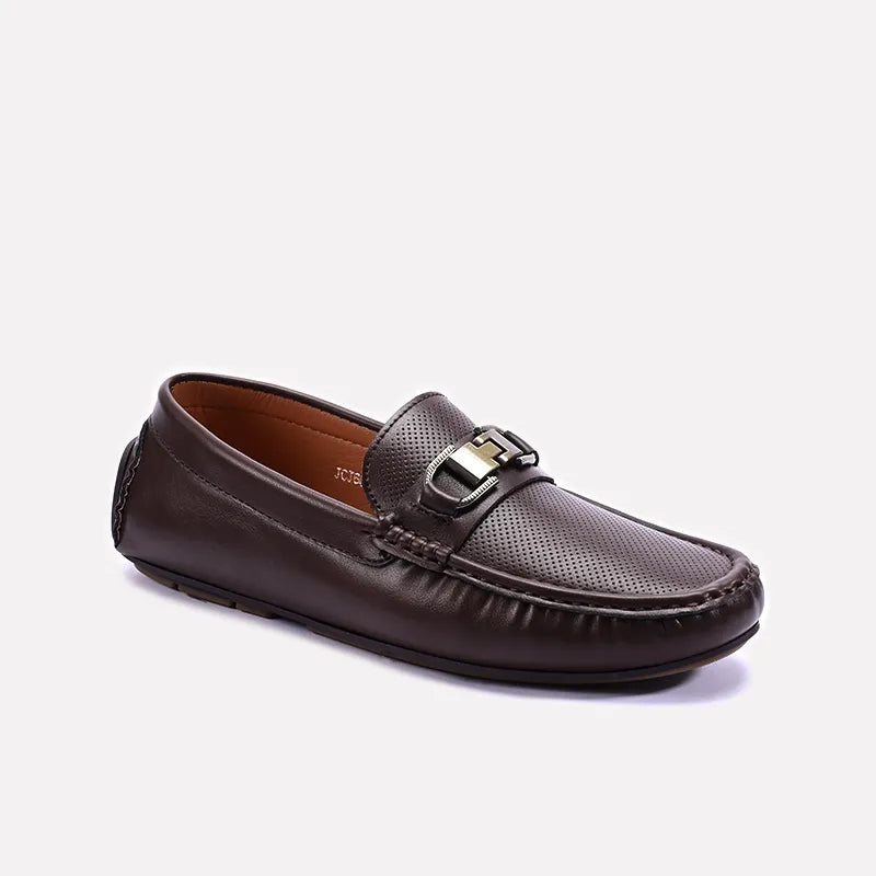 Men's loafers with a cushioned footbed Men's loafers with a cushioned footbed Brown Perforated Buckle Loafers 0130951 Men's loafers with a cushioned footbed Men's loafers with a cushioned footbed Brown Perforated Buckle Loafers 0130951