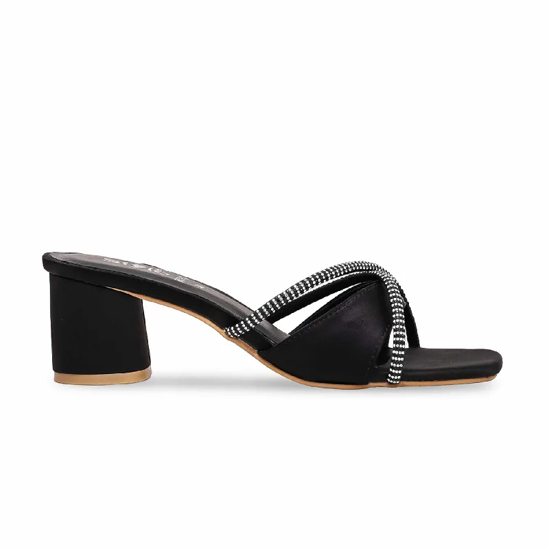 Men's slippers with a pointed toe for a stylish appearance Black Fancy Slipper FN7812