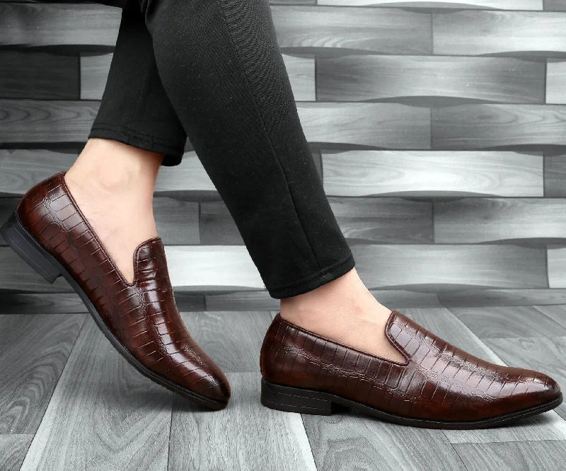 Men's casual shoes with a padded heel for comfort Bacca Bucci NAPLES Party Textured Loafers | Wedding Dress Formal Slip-on Shoes Men's casual shoes with a padded heel for comfort Bacca Bucci NAPLES Party Textured Loafers | Wedding Dress Formal Slip-on Shoes