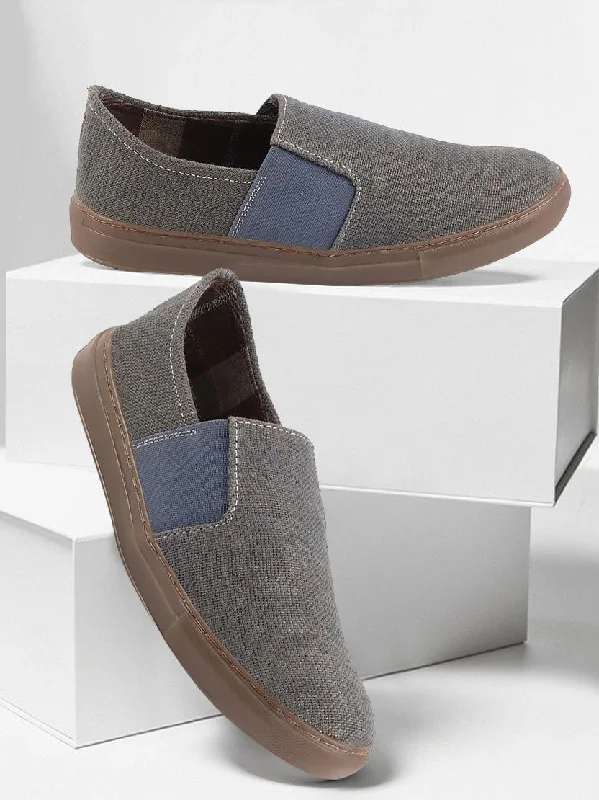Men's casual shoes with a geometric pattern Men Grey Colorblocked Classic Jute/Fabric Slip On Canvas Sneaker Slip On Casual Shoes Men's casual shoes with a geometric pattern Men Grey Colorblocked Classic Jute/Fabric Slip On Canvas Sneaker Slip On Casual Shoes