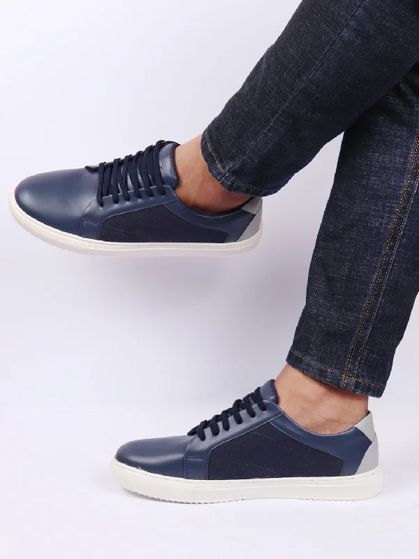 Men's casual shoes with a soft insole for cushioning Men Navy Blue Outdoor Classic Lace Up Sneakers Shoes Men's casual shoes with a soft insole for cushioning Men Navy Blue Outdoor Classic Lace Up Sneakers Shoes