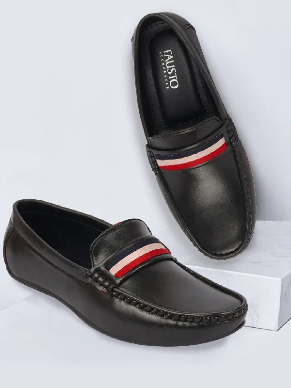 Men's casual shoes with a floral print for a unique style Basics Men Grey Colored Stripe Design Side Stitched Casual Slip On Loafers and Moccasin Shoes Men's casual shoes with a floral print for a unique style Basics Men Grey Colored Stripe Design Side Stitched Casual Slip On Loafers and Moccasin Shoes